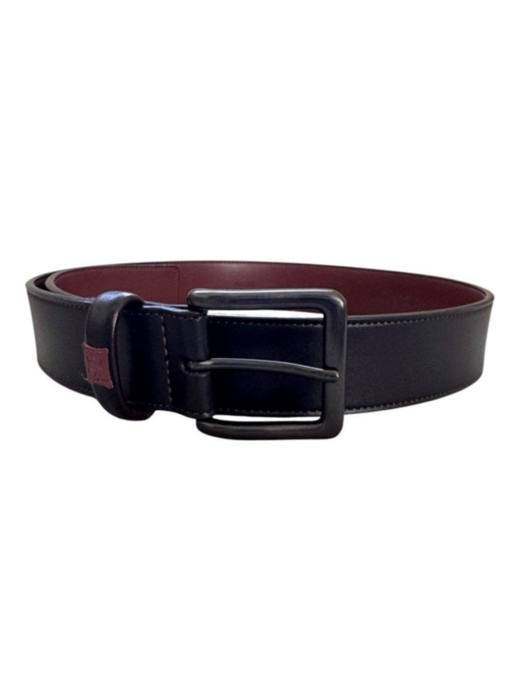 New Original Penguin Dark Brown Belt with Burgundy Lining